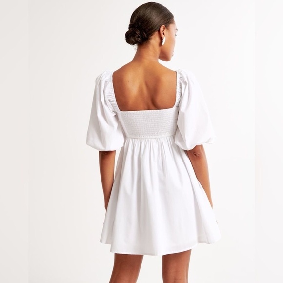 Abercrombie Emerson White Poplin Mini Dress - Picture 2 of 5
